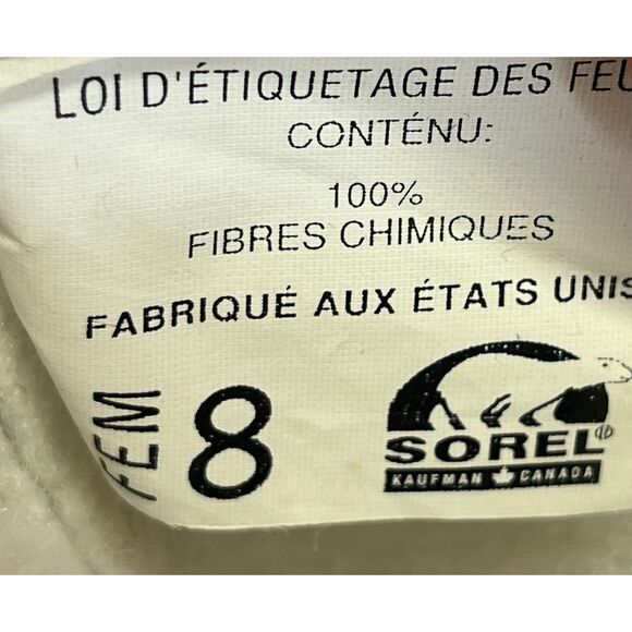 Sorel Kaufman Women's Waterproof Winter Rain Boot Liner 8 Faux Fur Canada - Picture 7 of 8